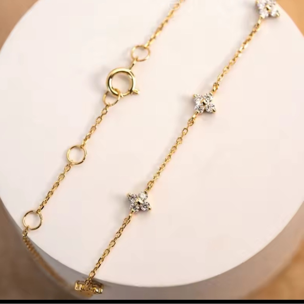 925 Sterling Silver & Gold Plated Star Choker Necklace - Picture 3 of 4
